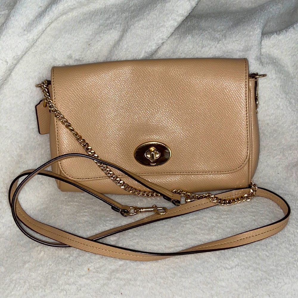 Preowned Coach Nude Mini Ruby Crossbody Bag